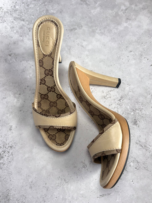 Gucci Monogram Mules