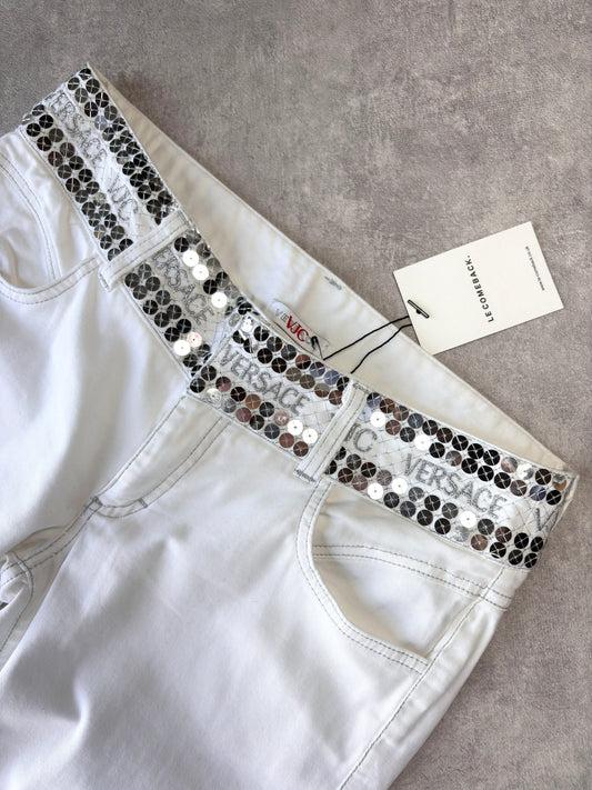Versace Jeans Couture White Capri Pants