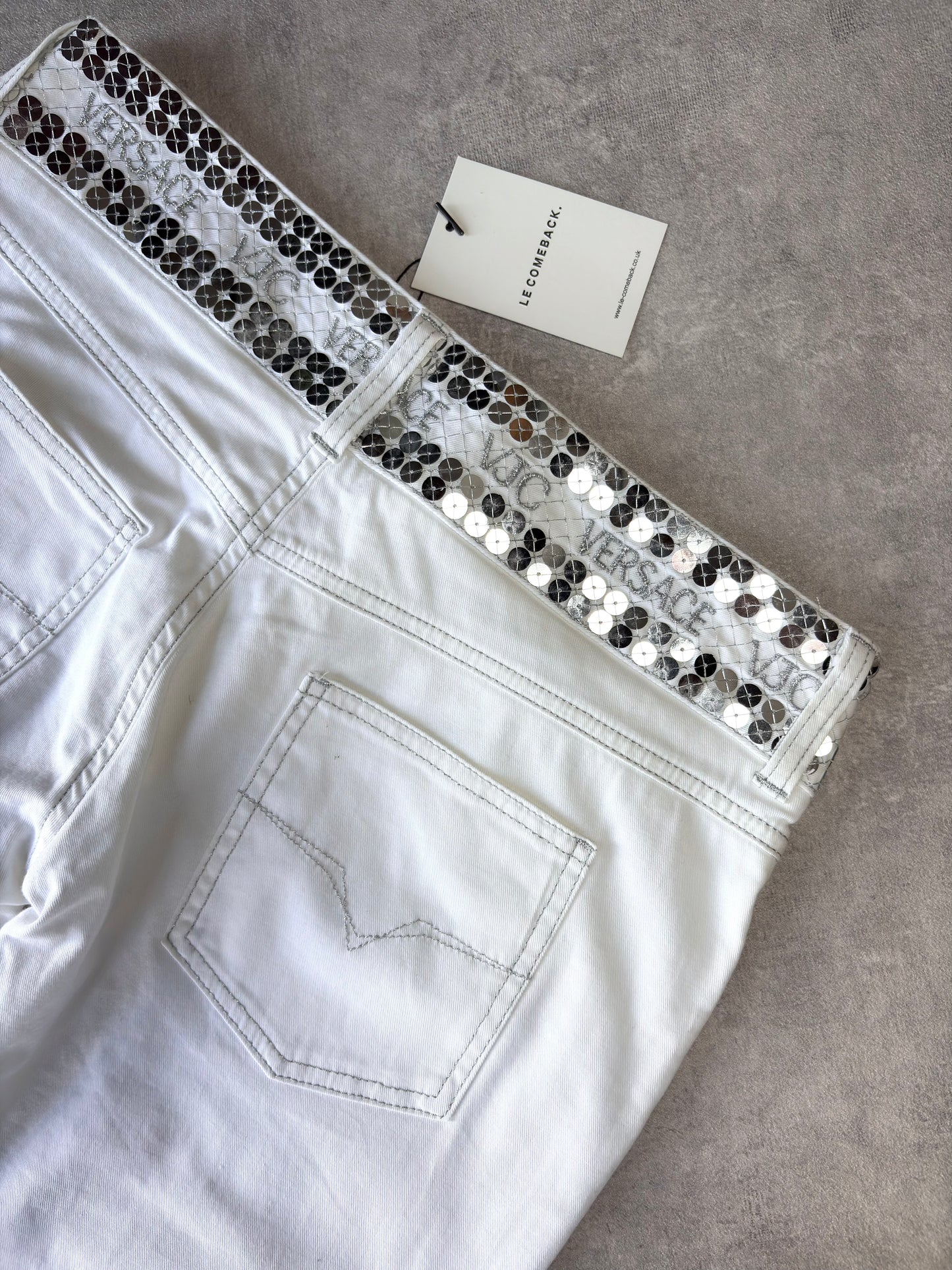 Versace Jeans Couture White Capri Pants