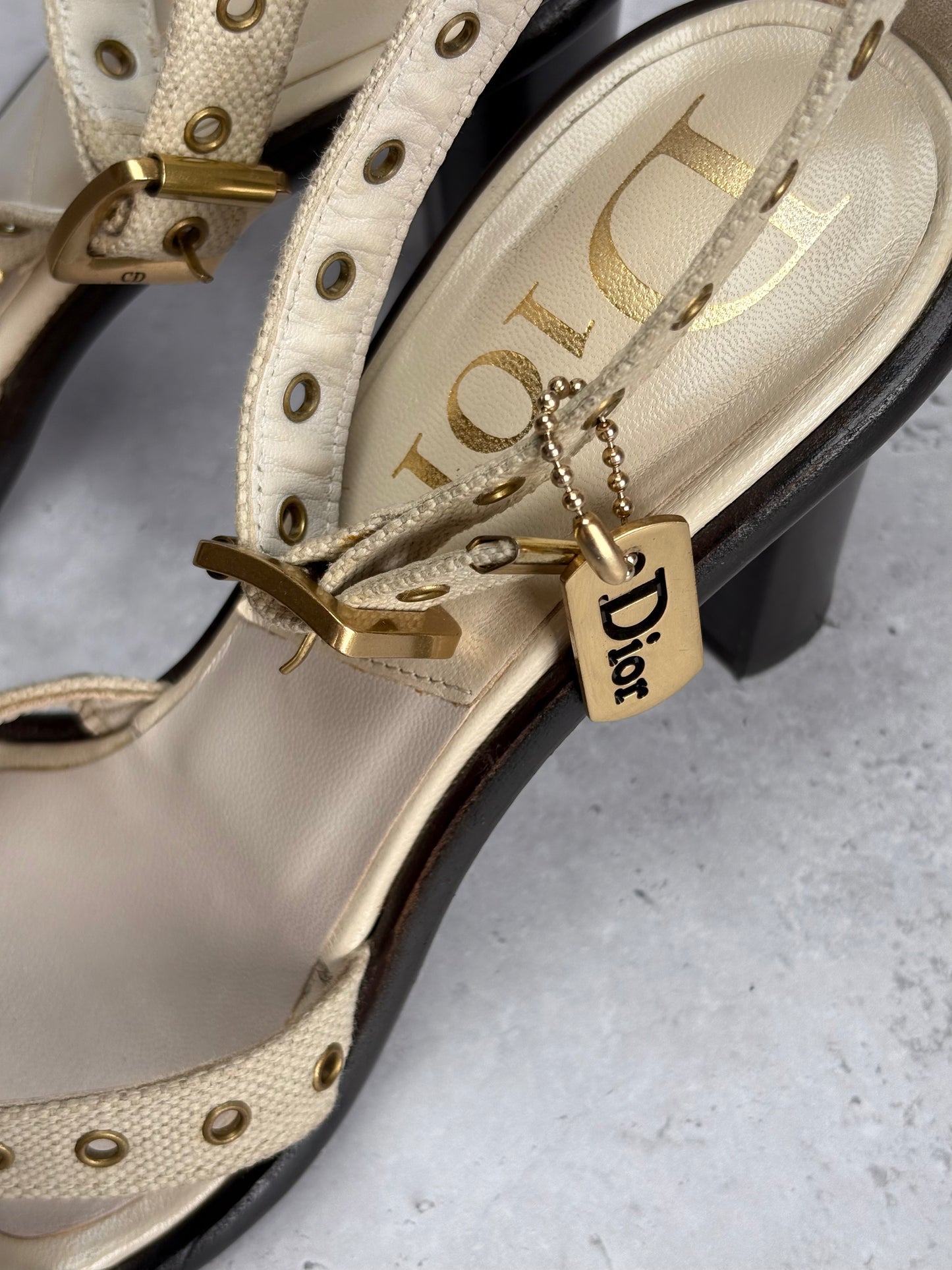 Dior Dog Tag Heels