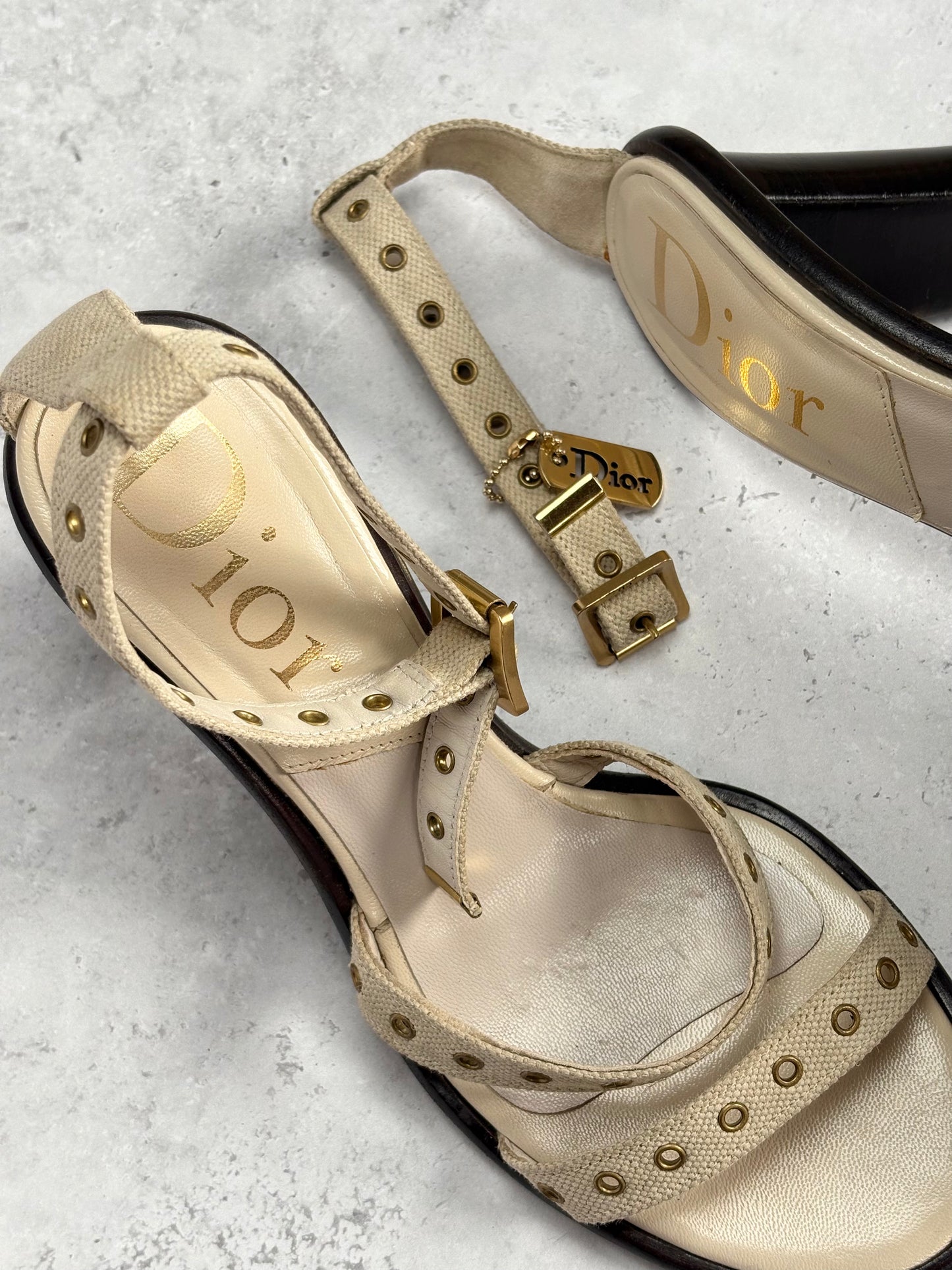 Dior Dog Tag Heels