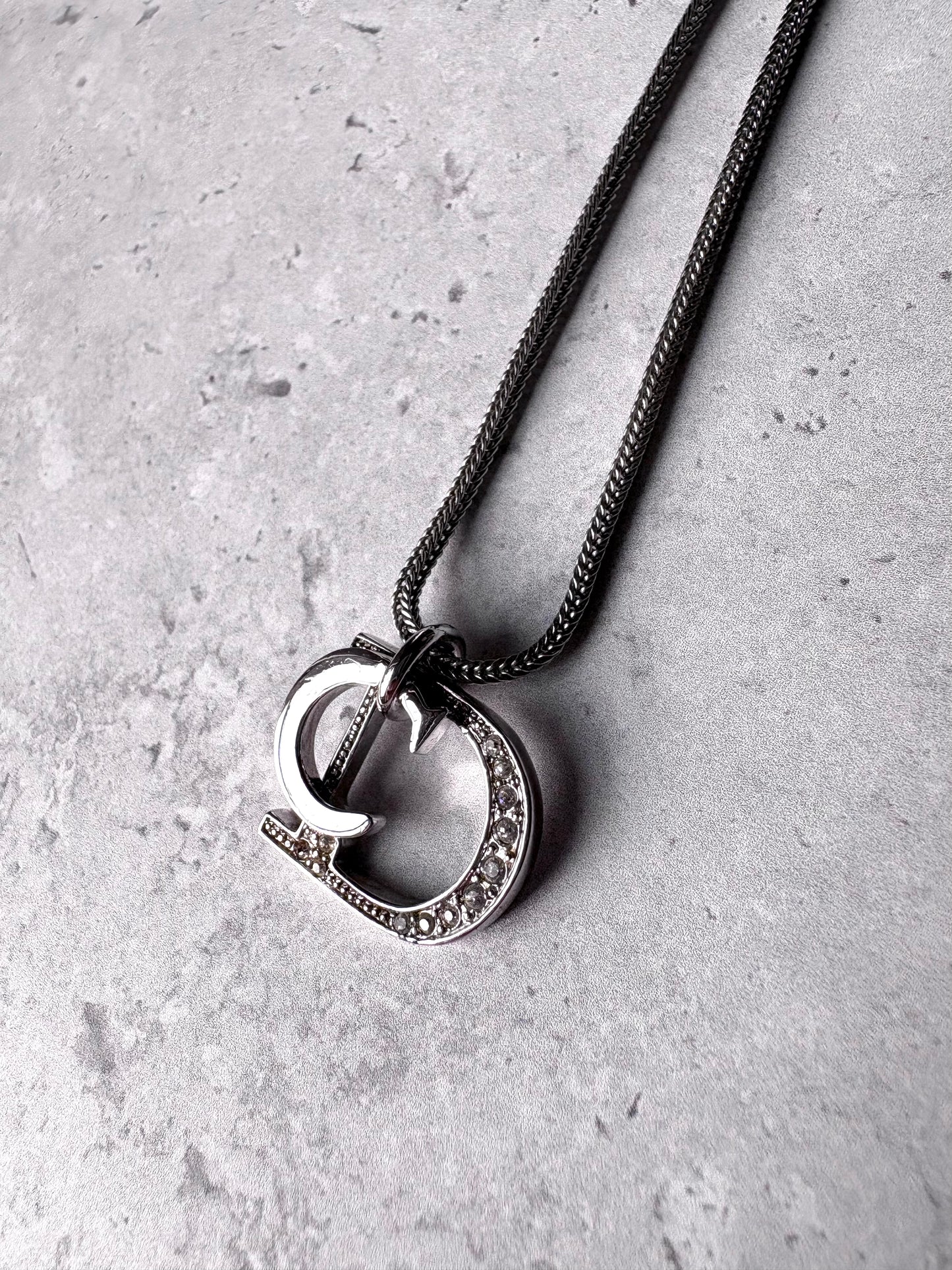 Dior Initial Diamante Necklace