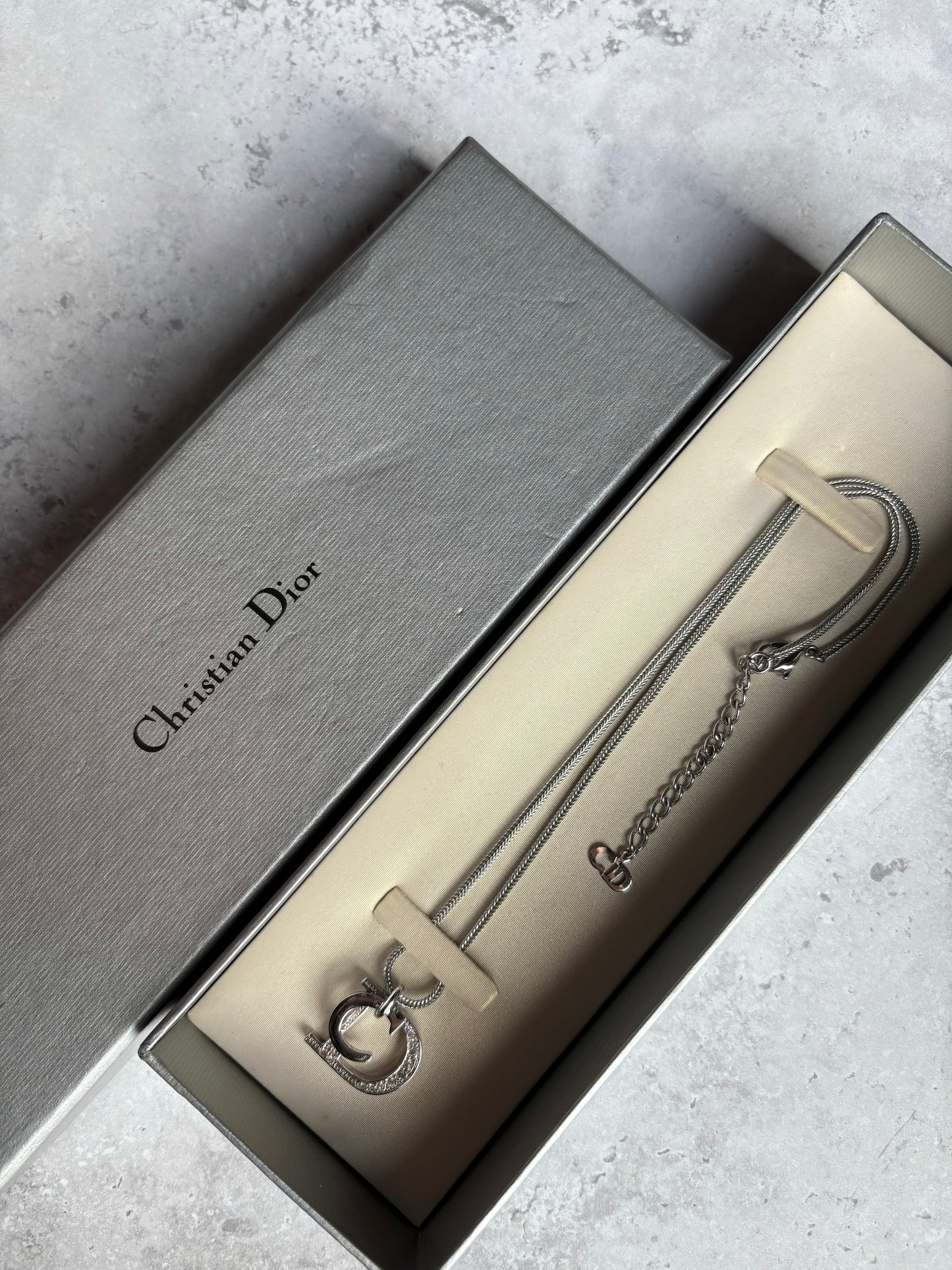 Dior Initial Diamante Necklace