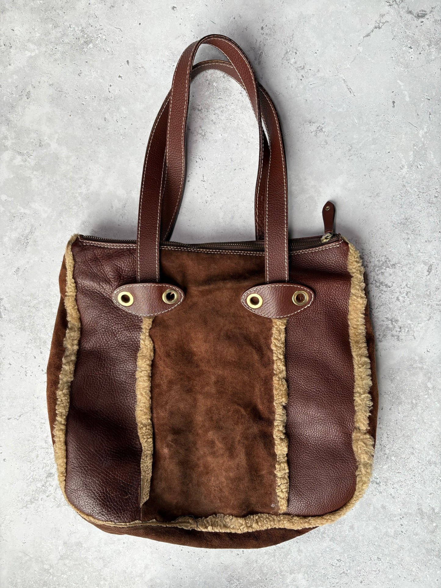 D&G Suede and Shearling Tote Bag