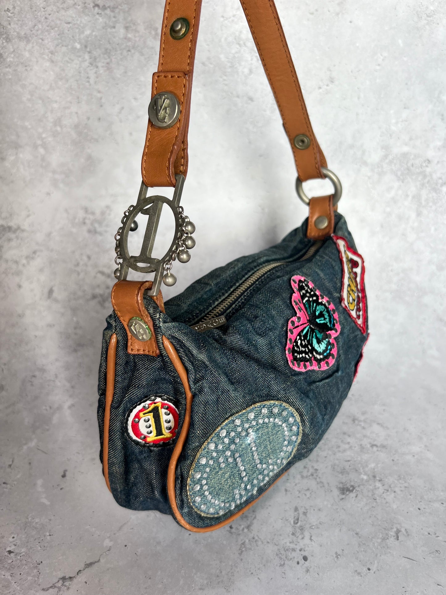 Versace Denim Patch Bag