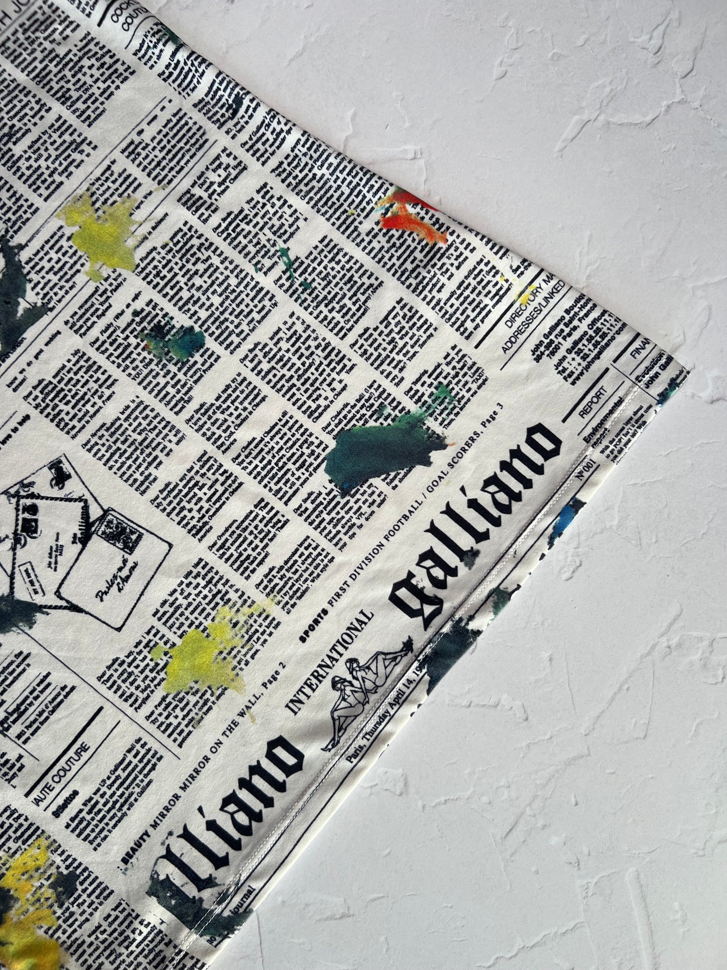 Galliano Newspaper Print Vest Top