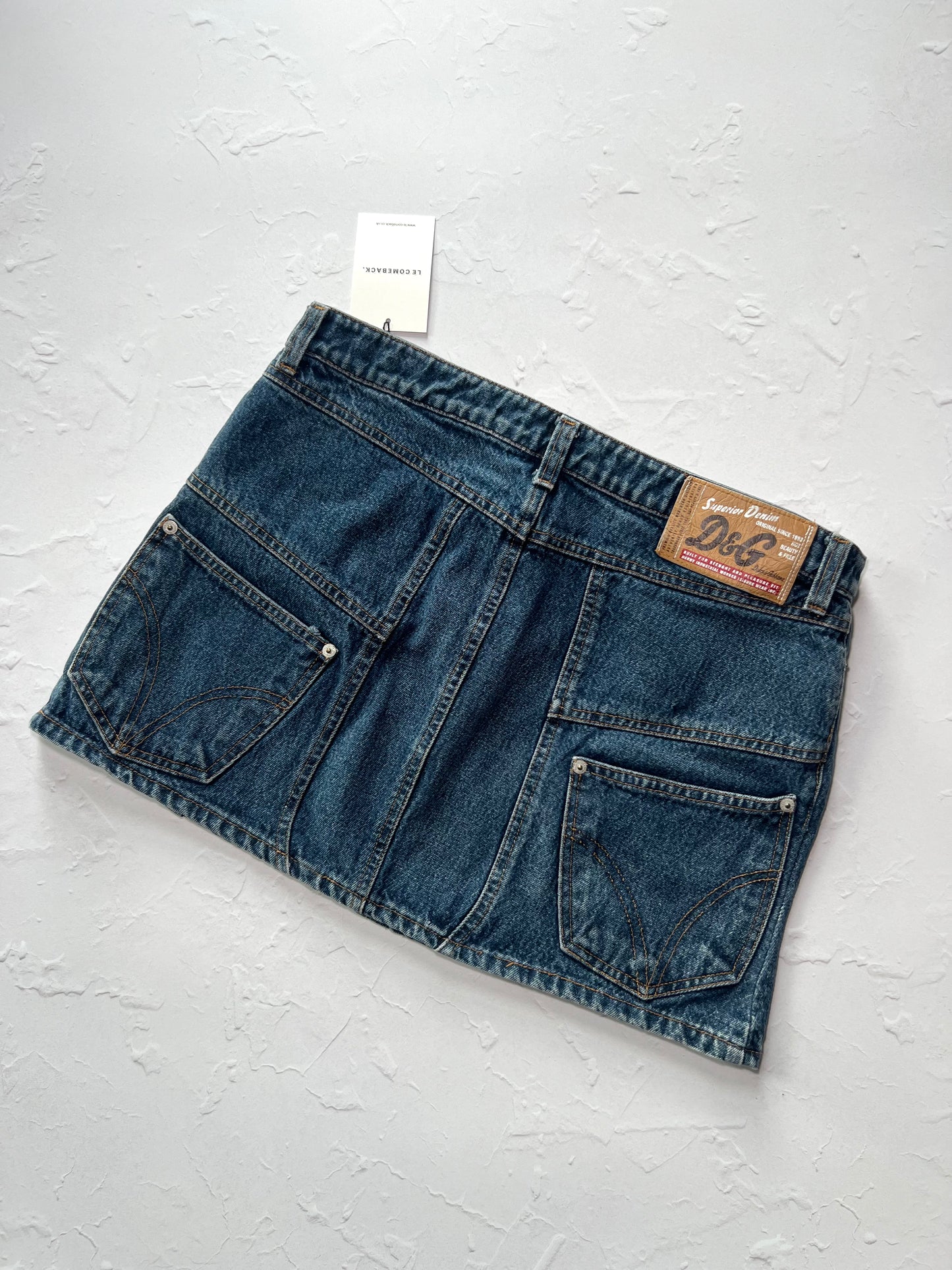 D&G Denim Mini Waistband Skirt