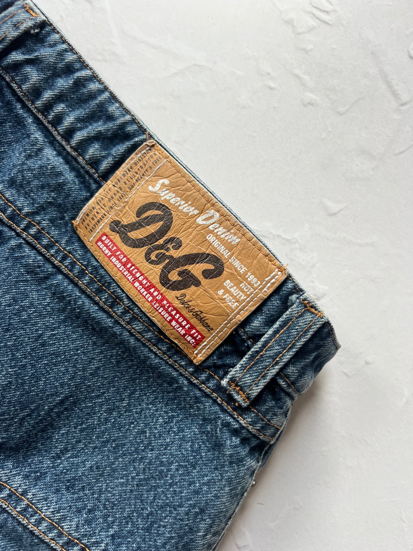 D&G Denim Mini Waistband Skirt