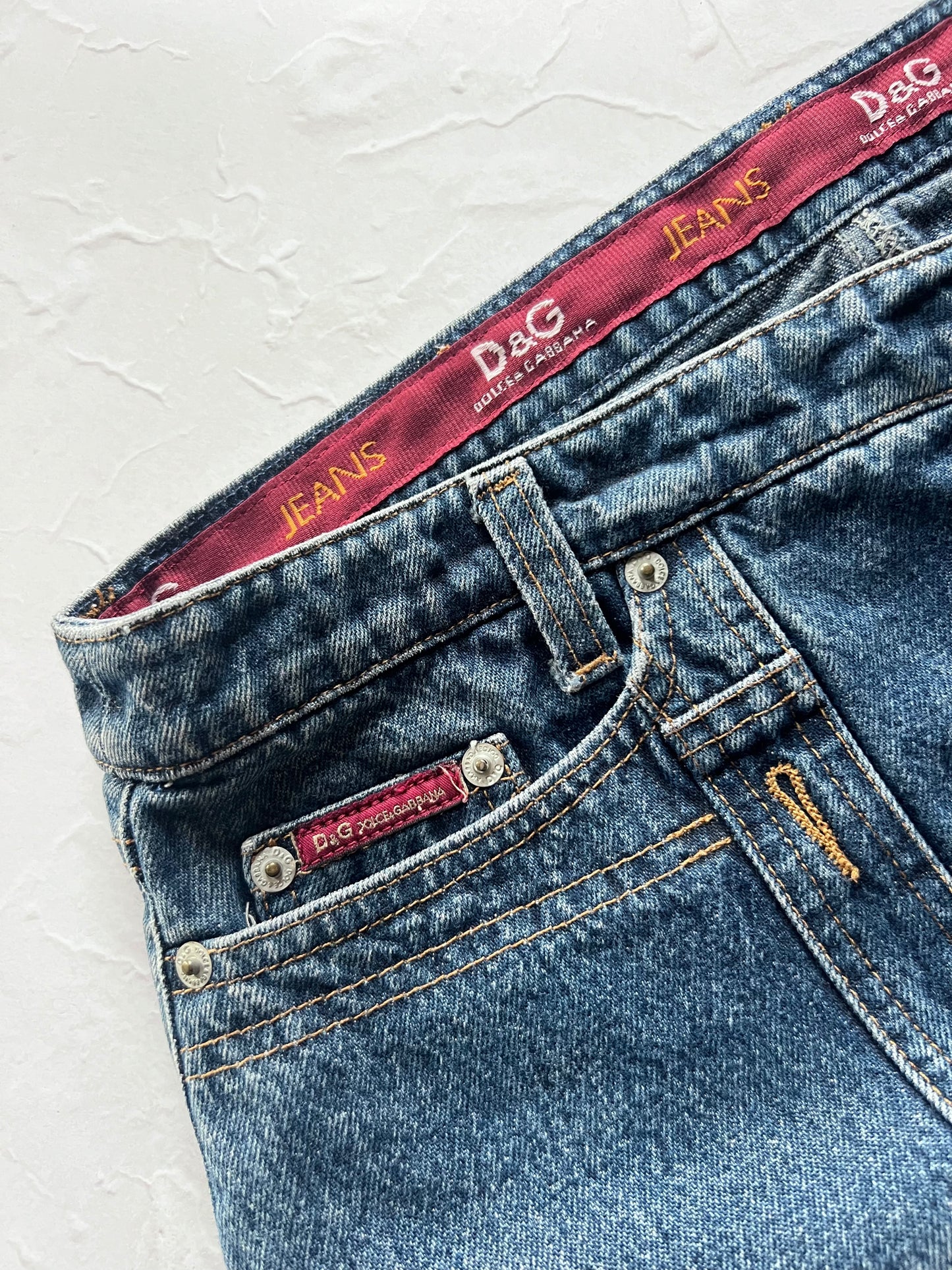 D&G Denim Mini Waistband Skirt