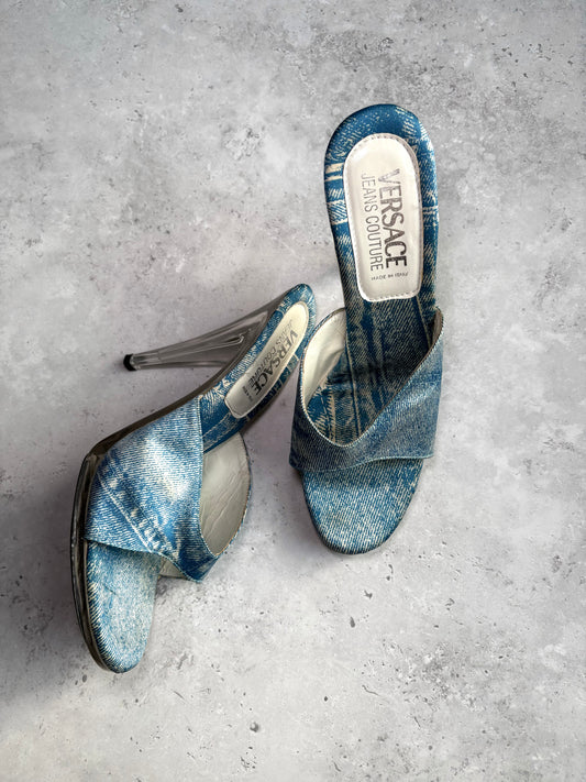 Versace Denim Mules