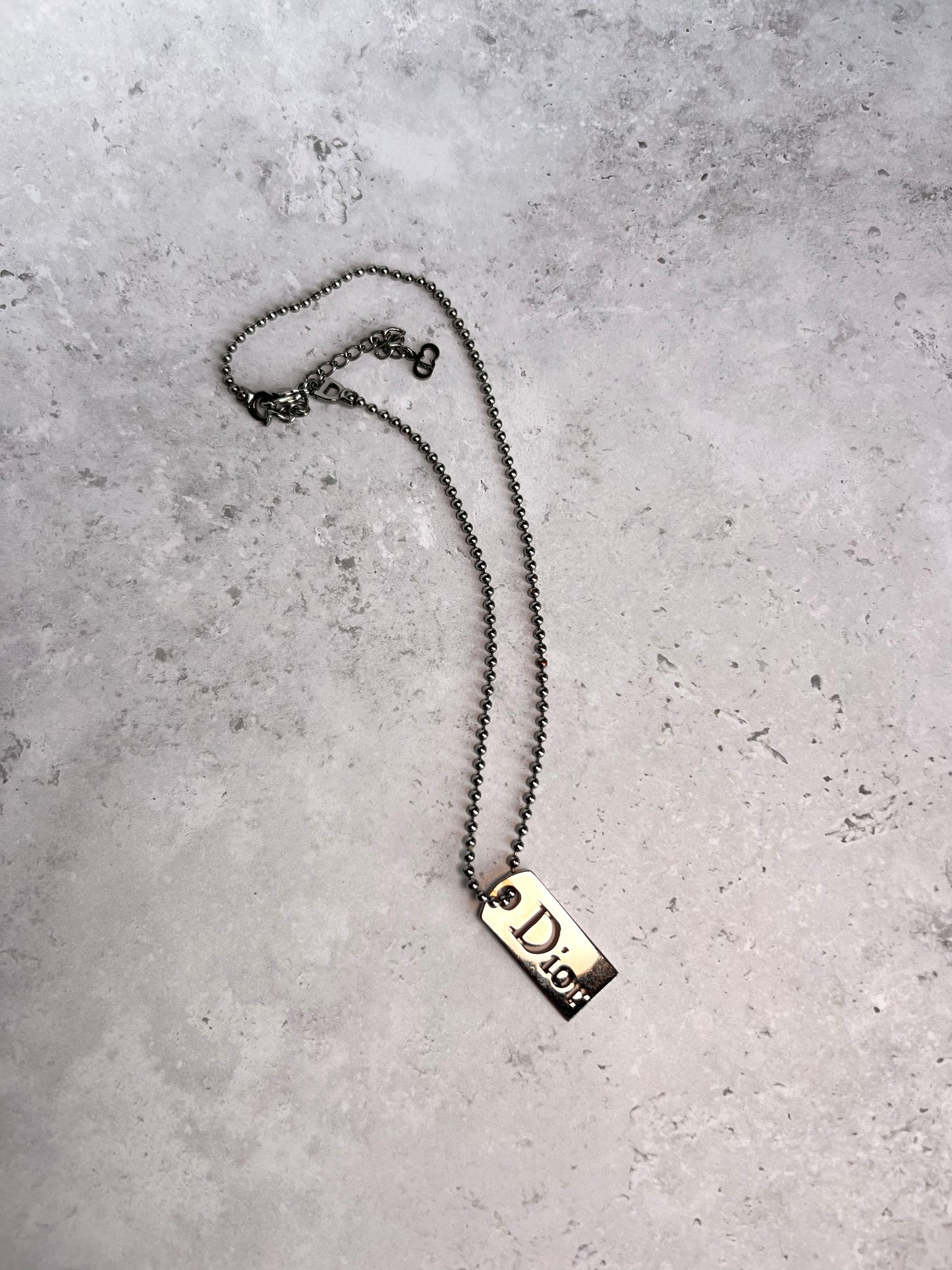 Dior Dog Tag Necklace