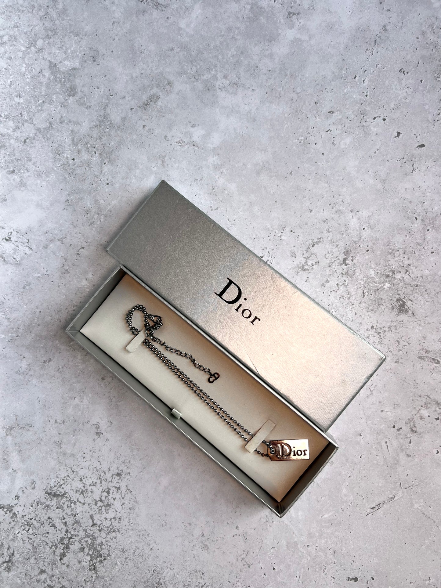Dior Dog Tag Necklace
