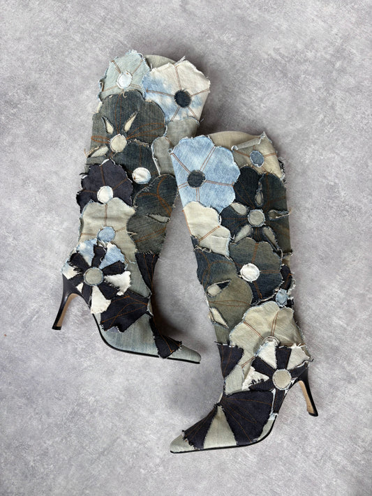 Miss Sixty Denim Flower Boots