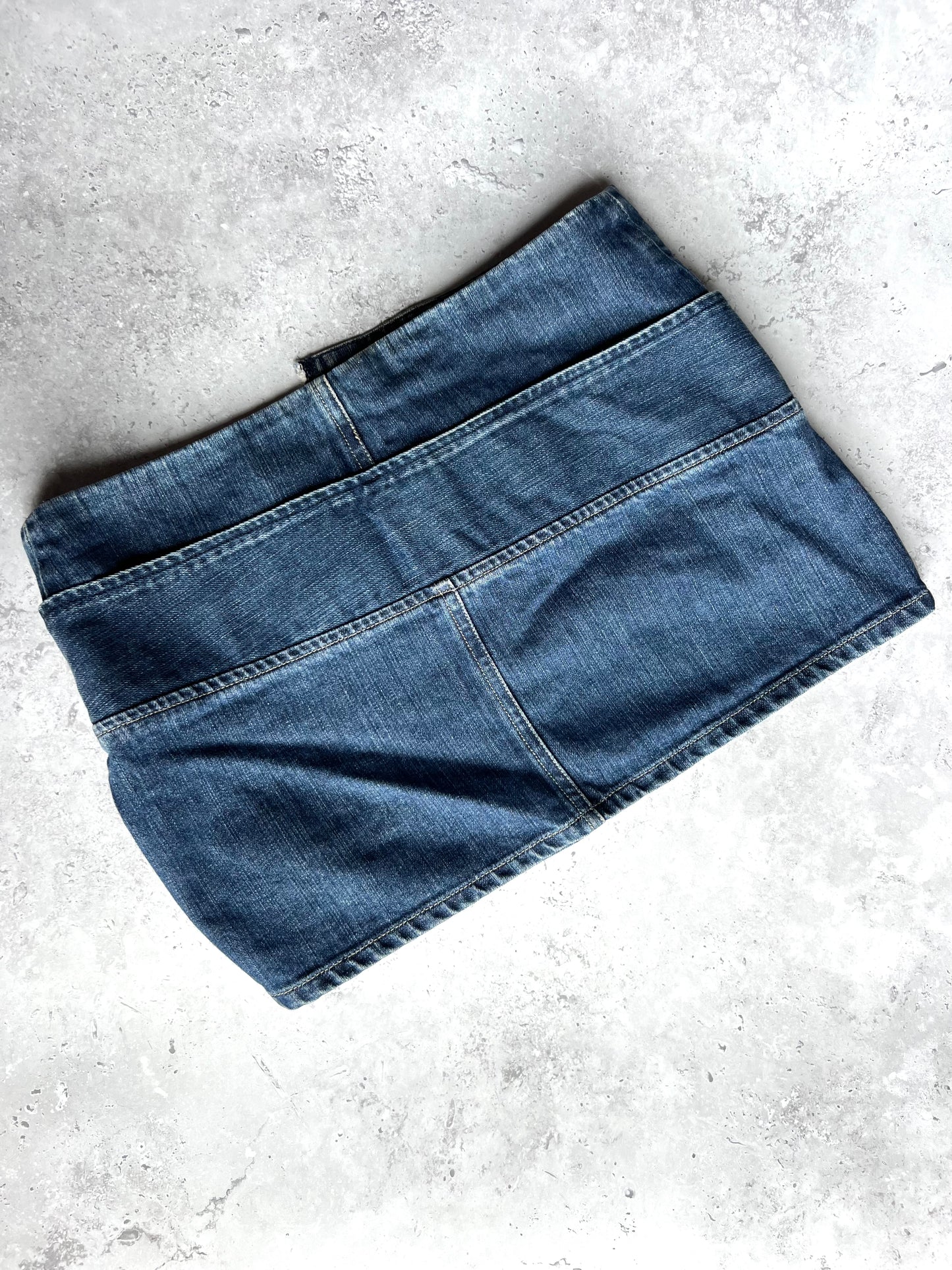 Diesel Belted Denim Mini Skirt