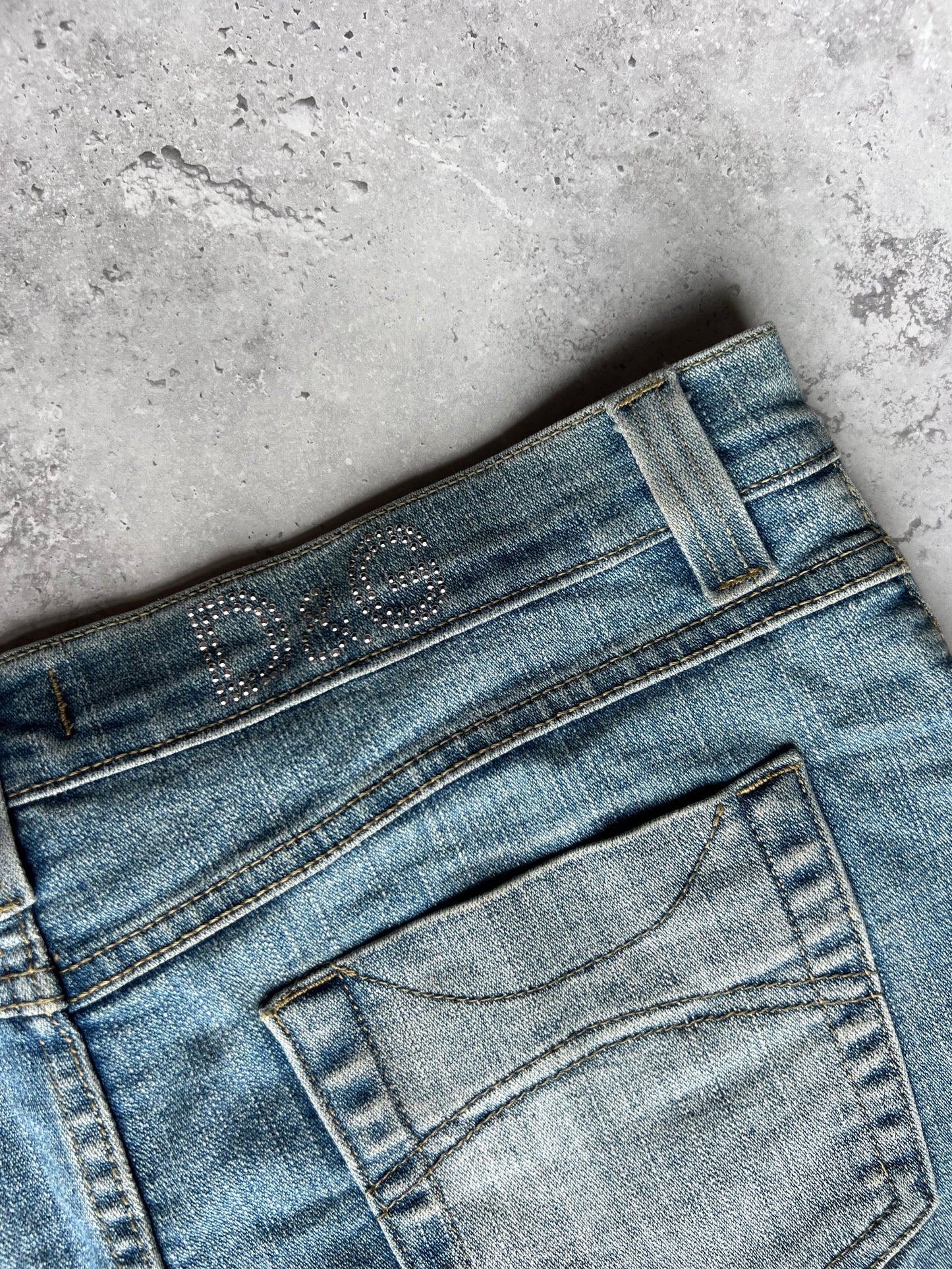 D&G Zip Denim Mini Skirt