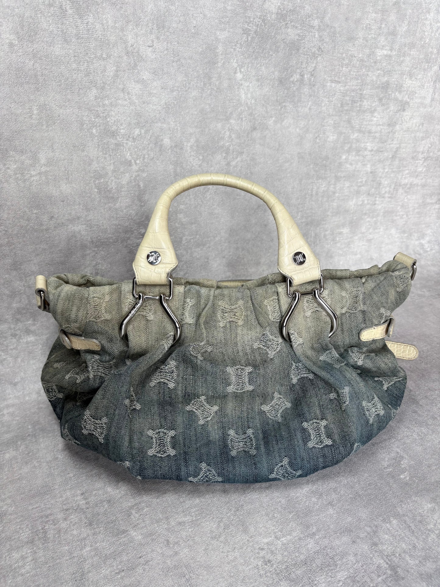 Celine Denim Macadam Bag