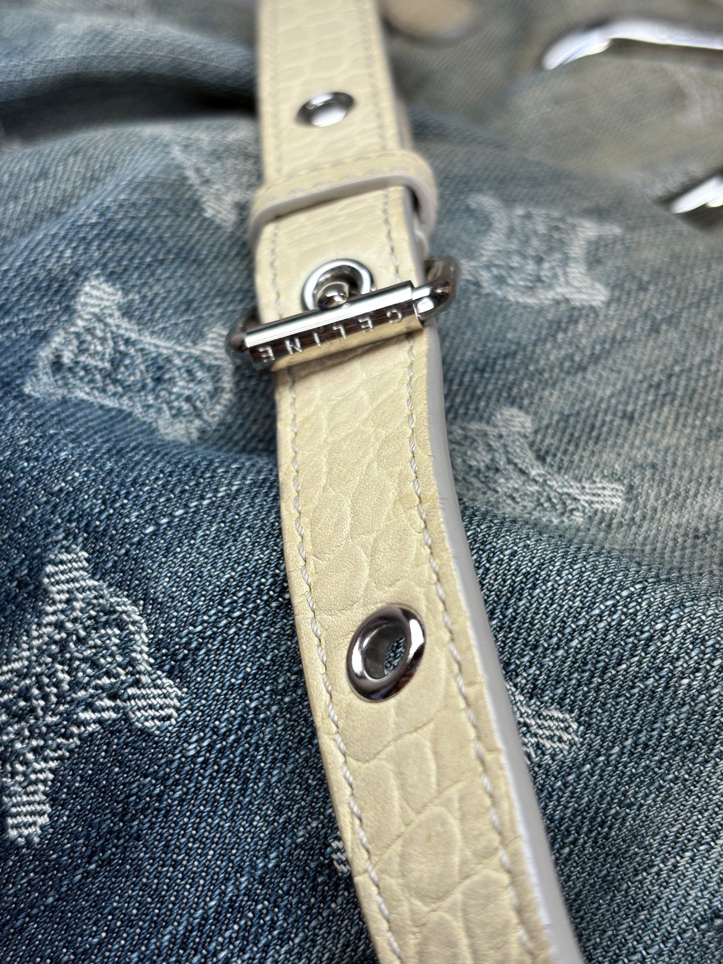 Celine Denim Macadam Bag