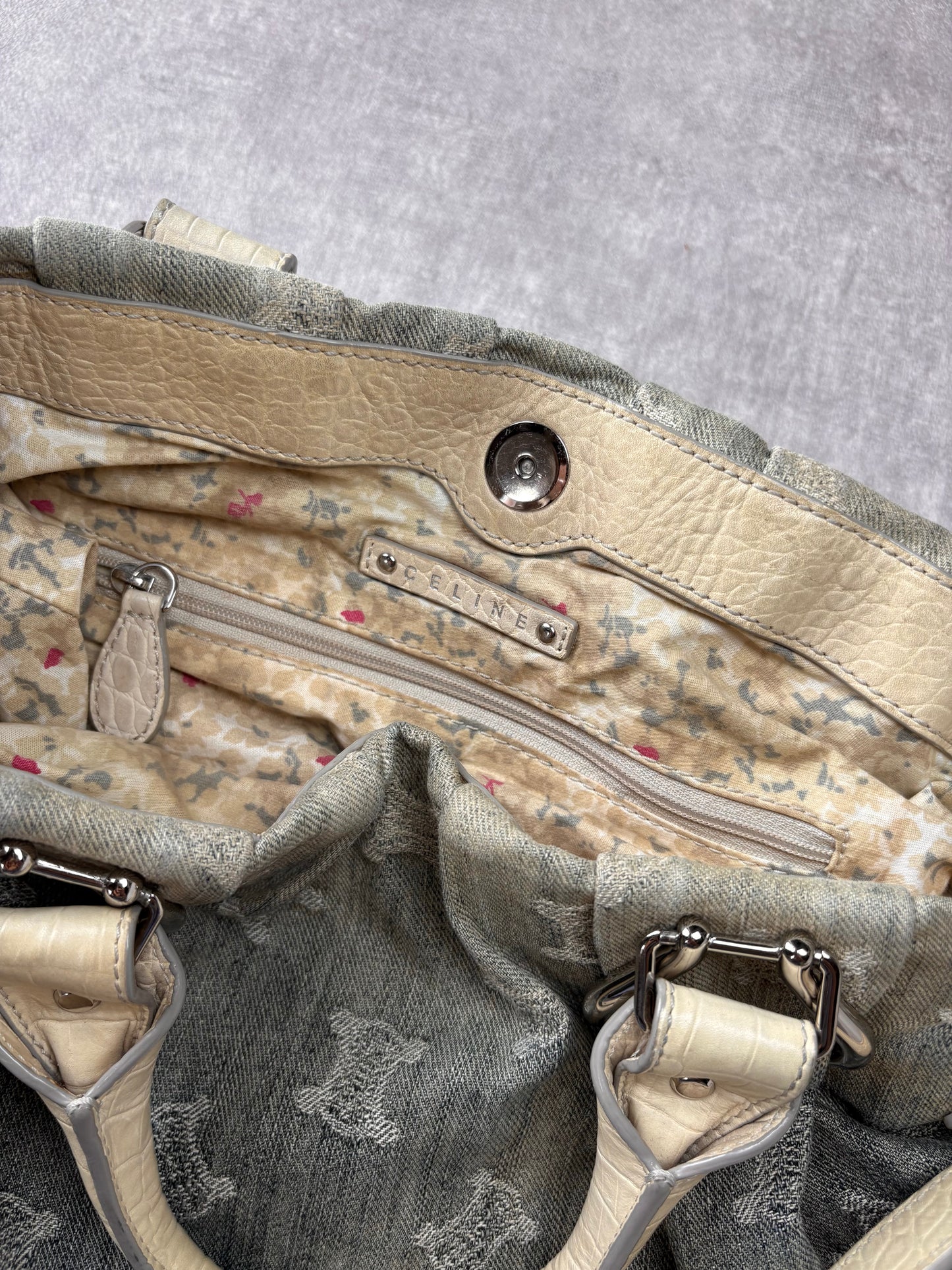 Celine Denim Macadam Bag