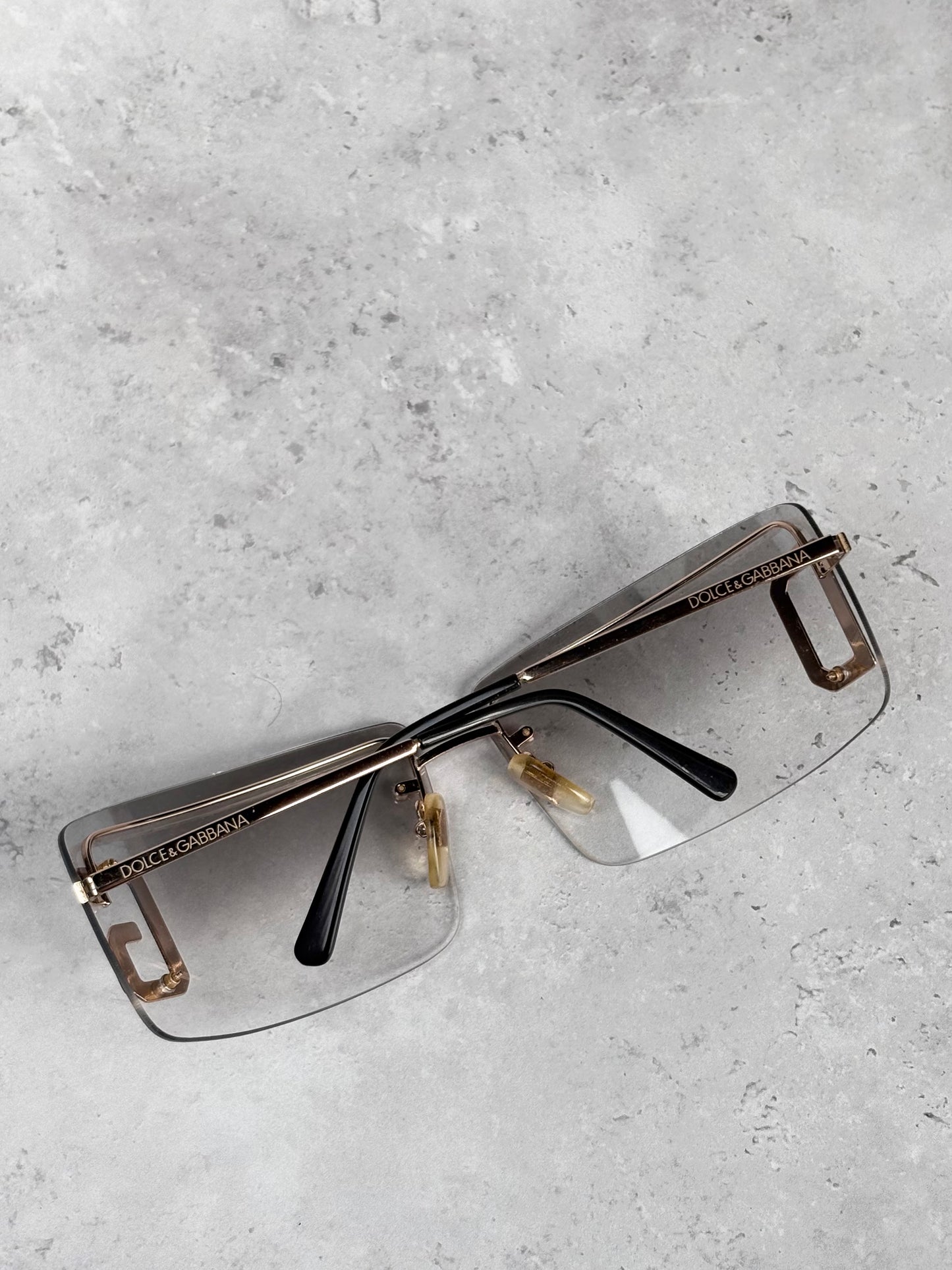 D&G Rimless Gold Sunglasses