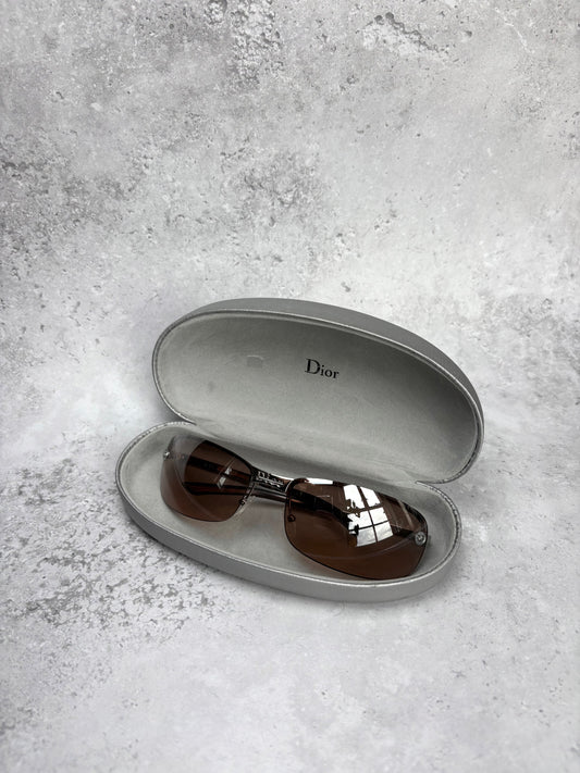 Dior Brown Rimless Sunglasses