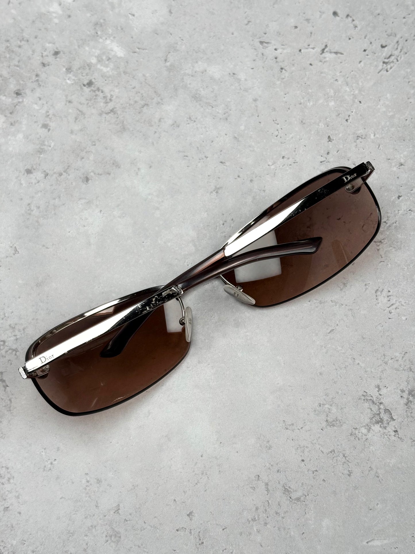 Dior Brown Rimless Sunglasses