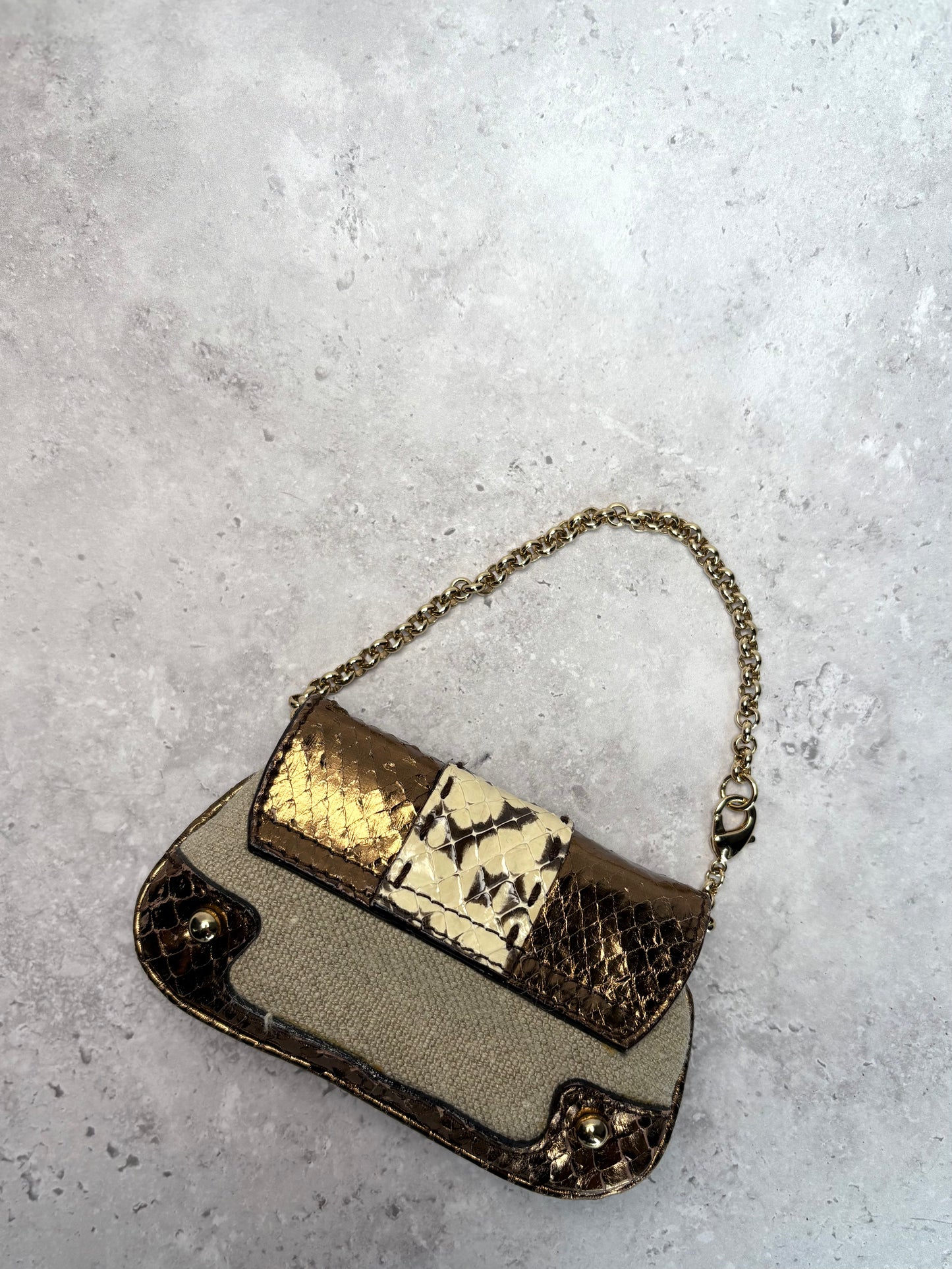 D&G Snakeskin and Gold Mini Purse