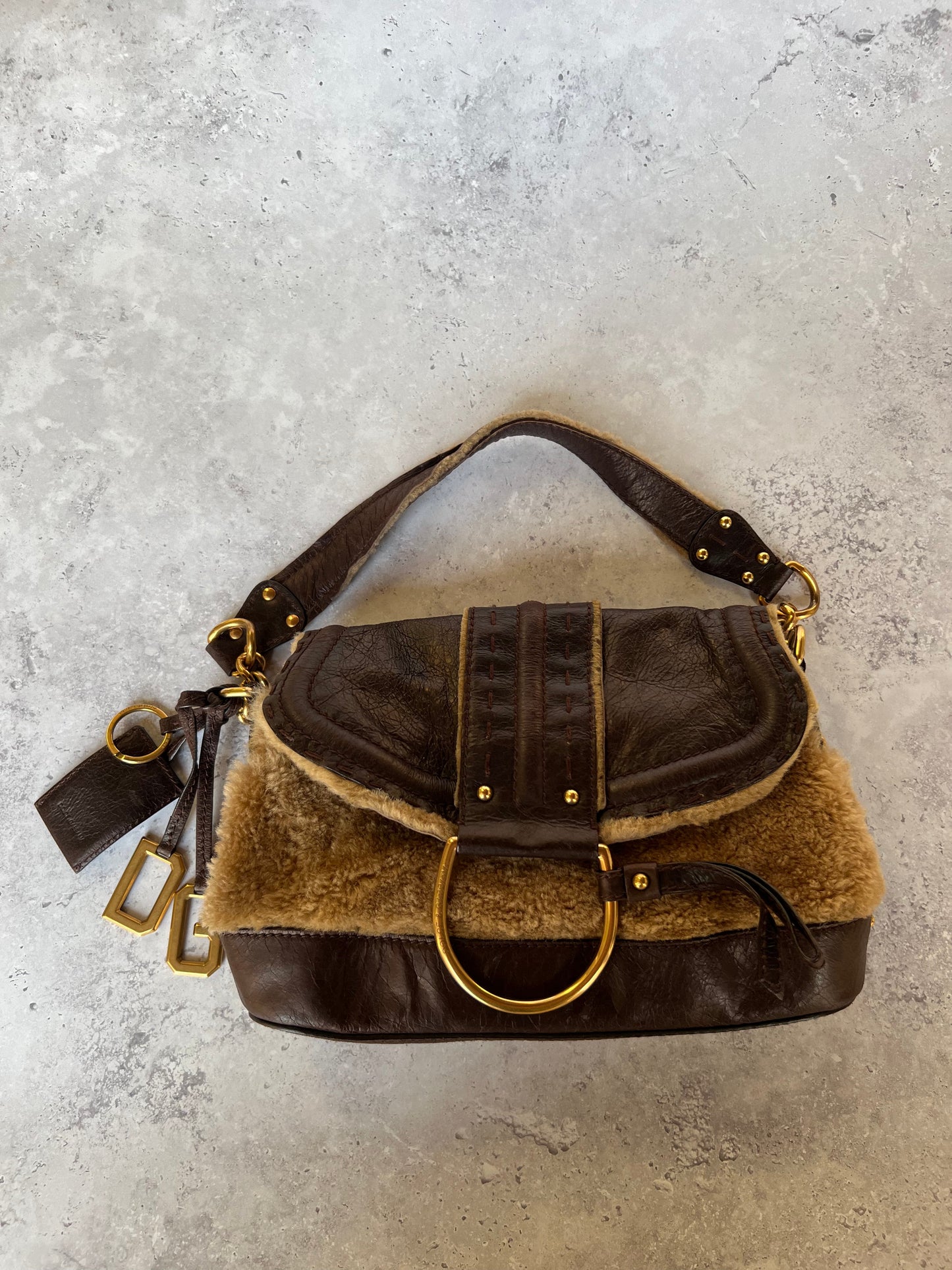 D&G Fur Shoulder Bag and Purse