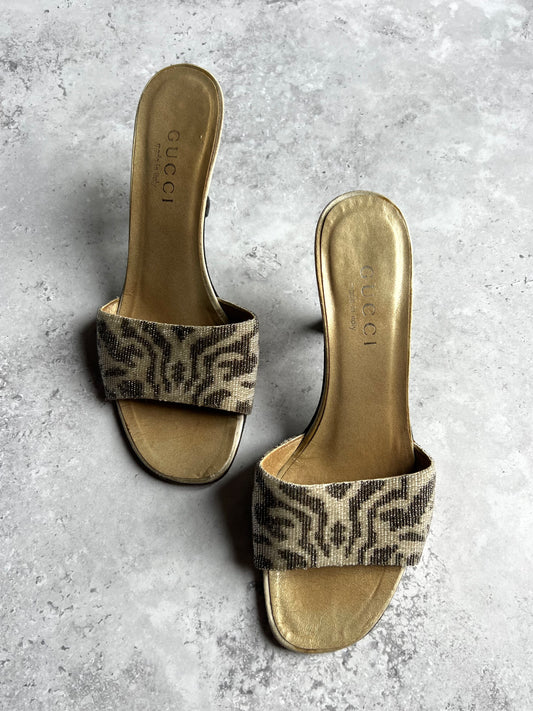Gucci Tom Ford Beaded Mules