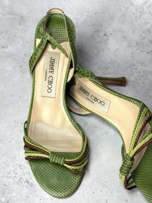 Jimmy Choo Green Strappy Heels