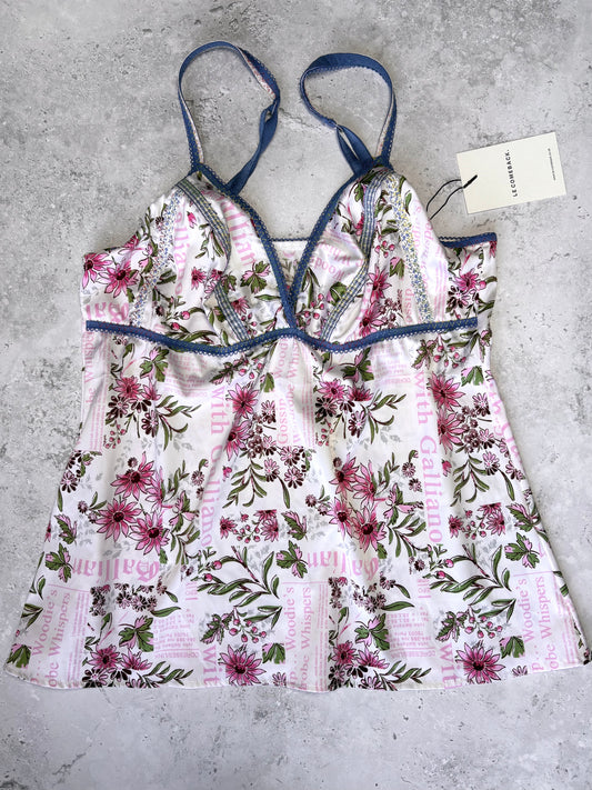 Galliano Newspaper Print Cami Top