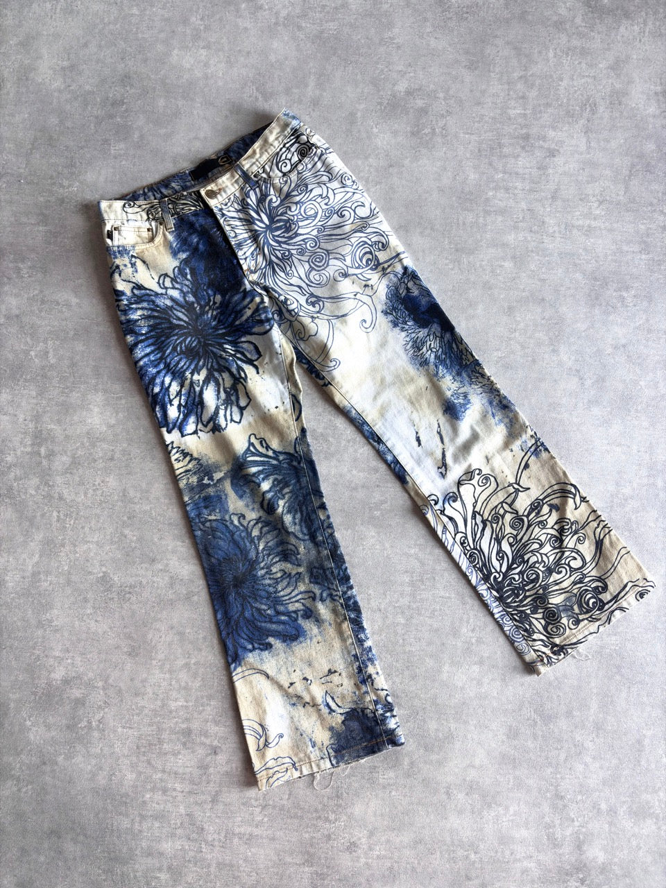 Cavalli Floral Print Jeans