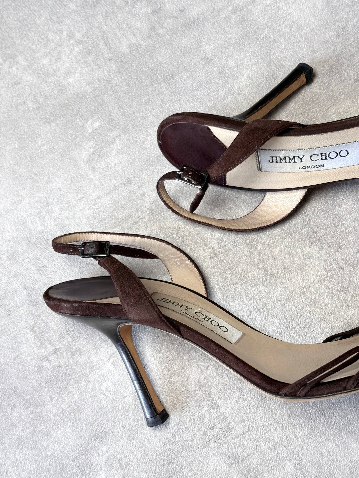 Jimmy Choo Suede Beaded Heels
