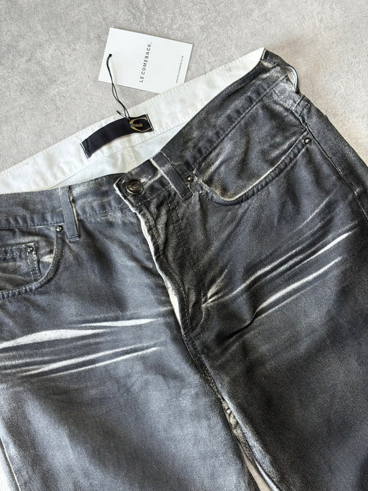 Cavalli Coated Distressed Jeans