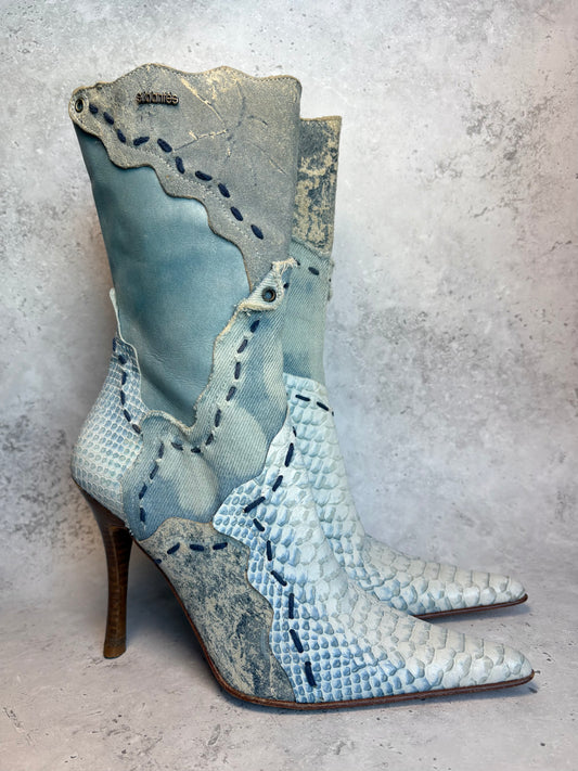 El Dantes Blue Ankle Boots