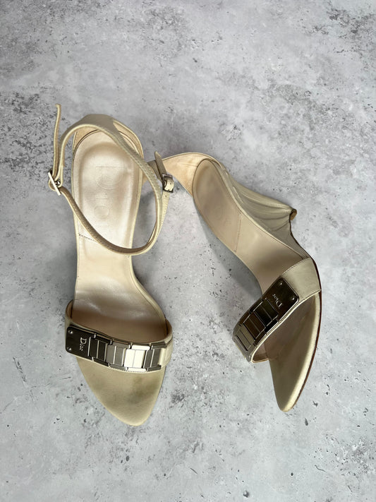 Dior Metal Strap Wedges