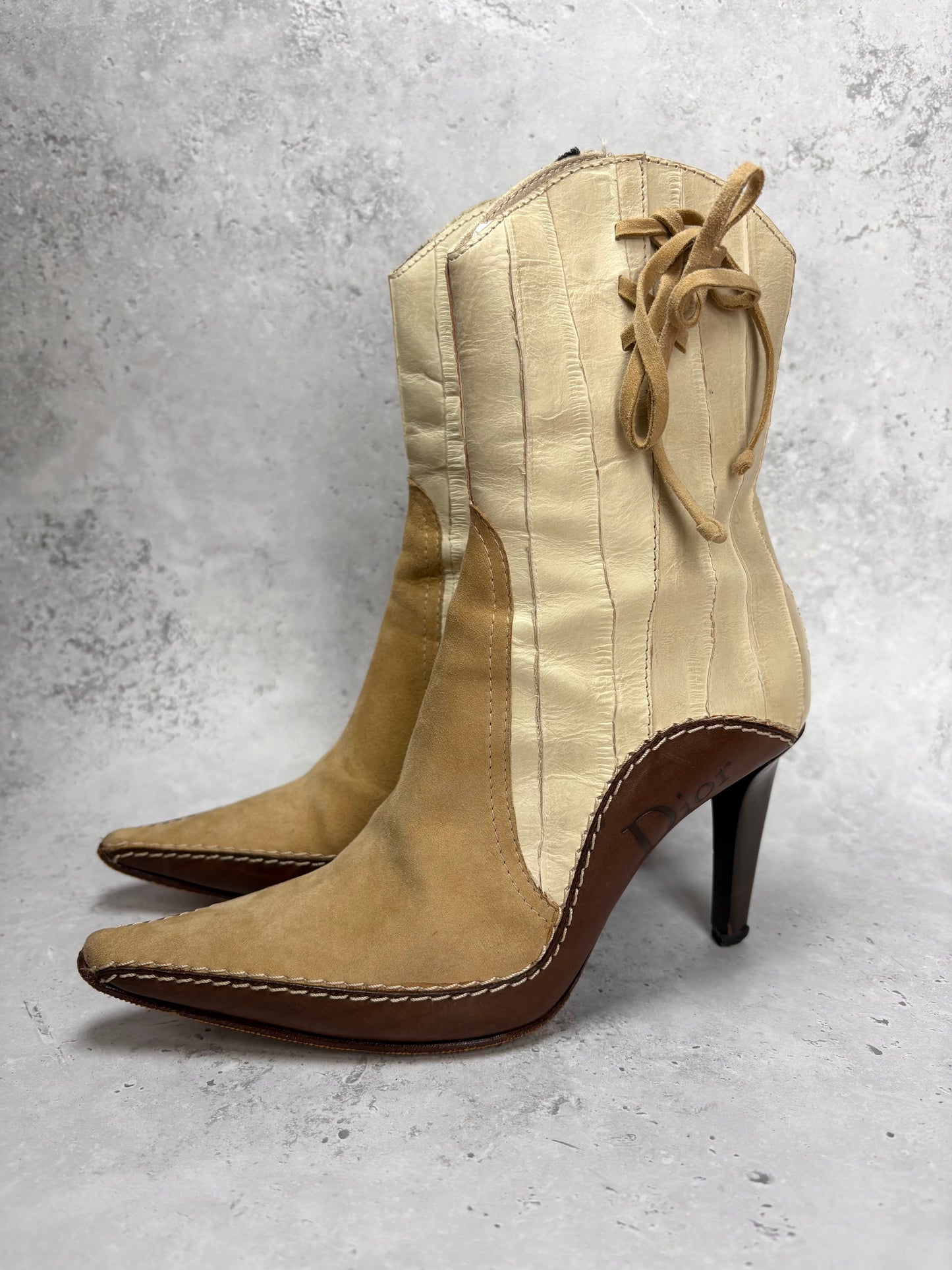Dior Suede And Leather Boots