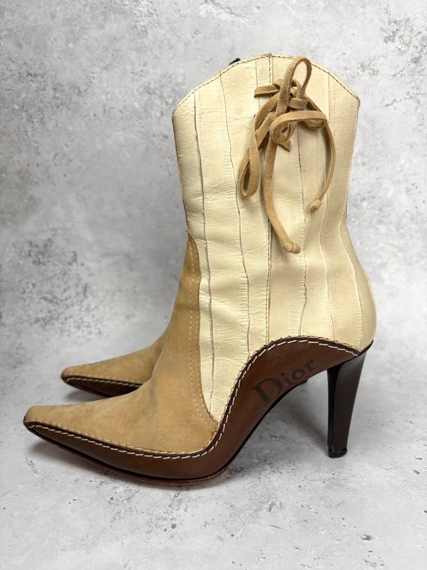 Dior Suede And Leather Boots