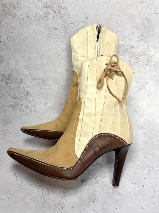 Dior Suede And Leather Boots