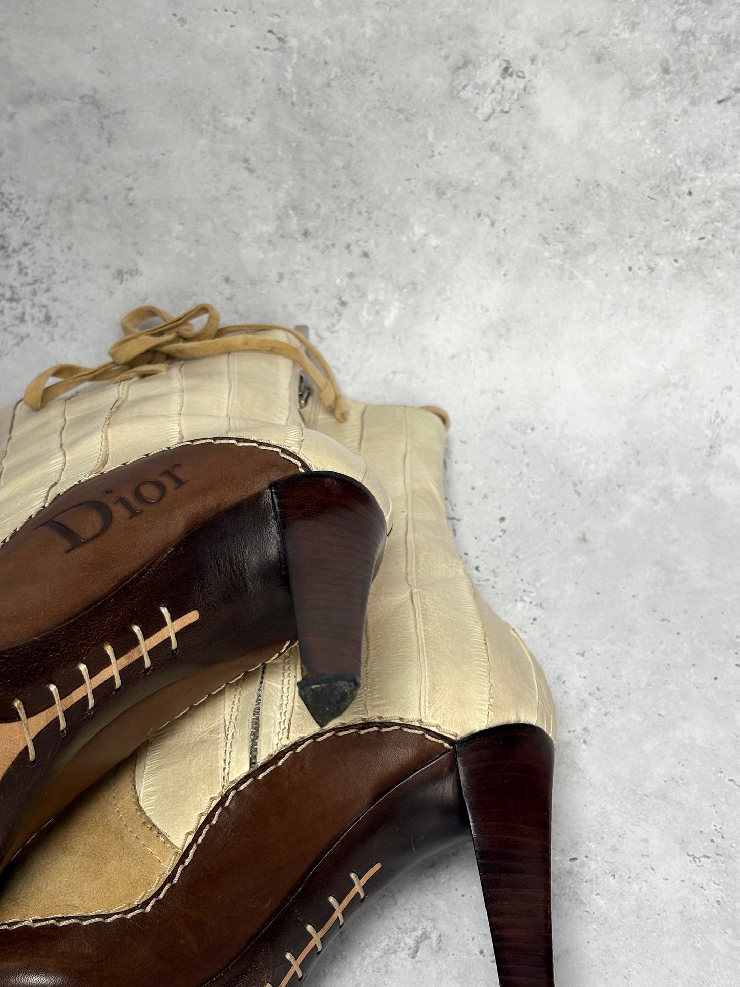 Dior Suede And Leather Boots