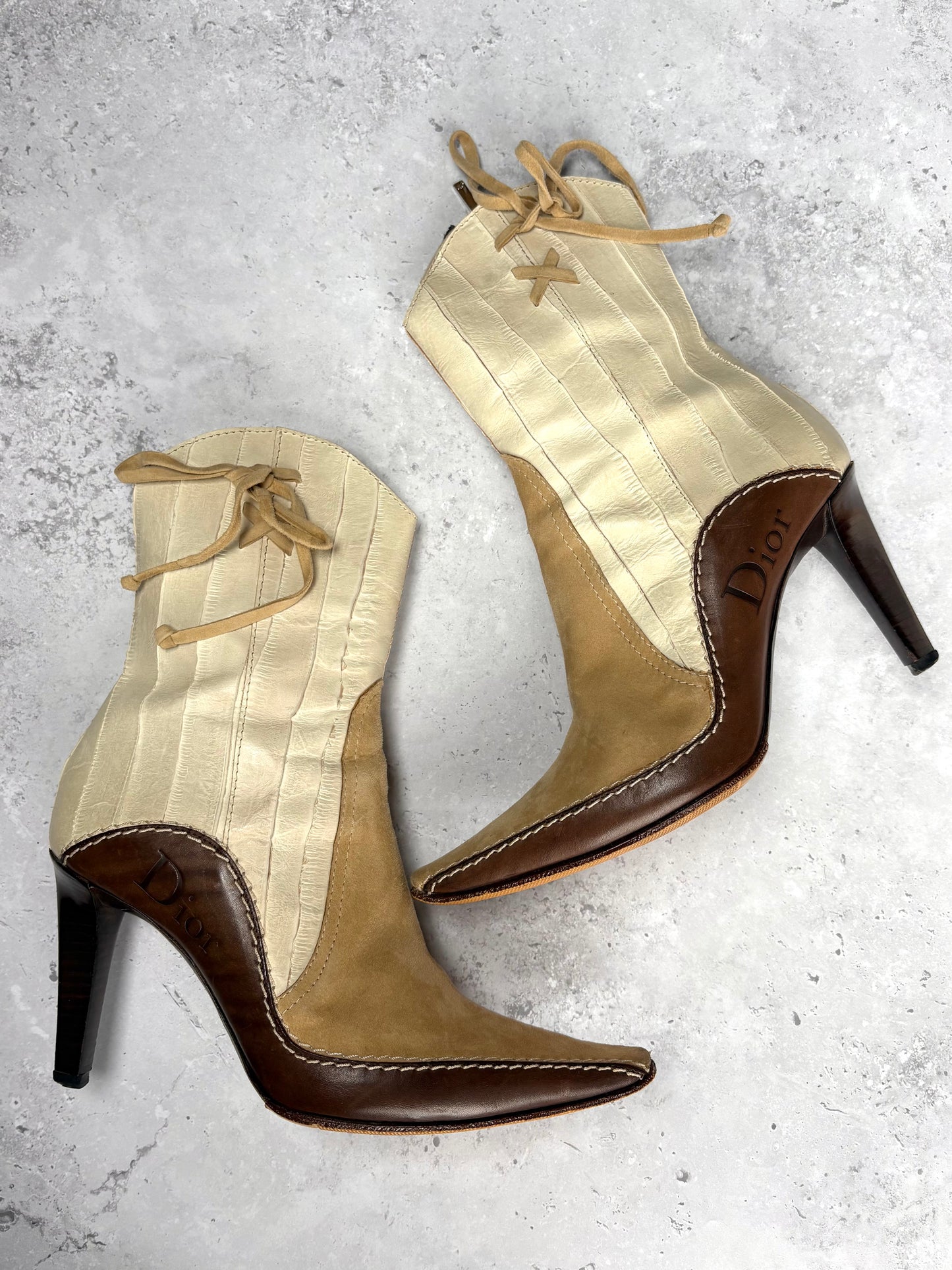 Dior Suede And Leather Boots