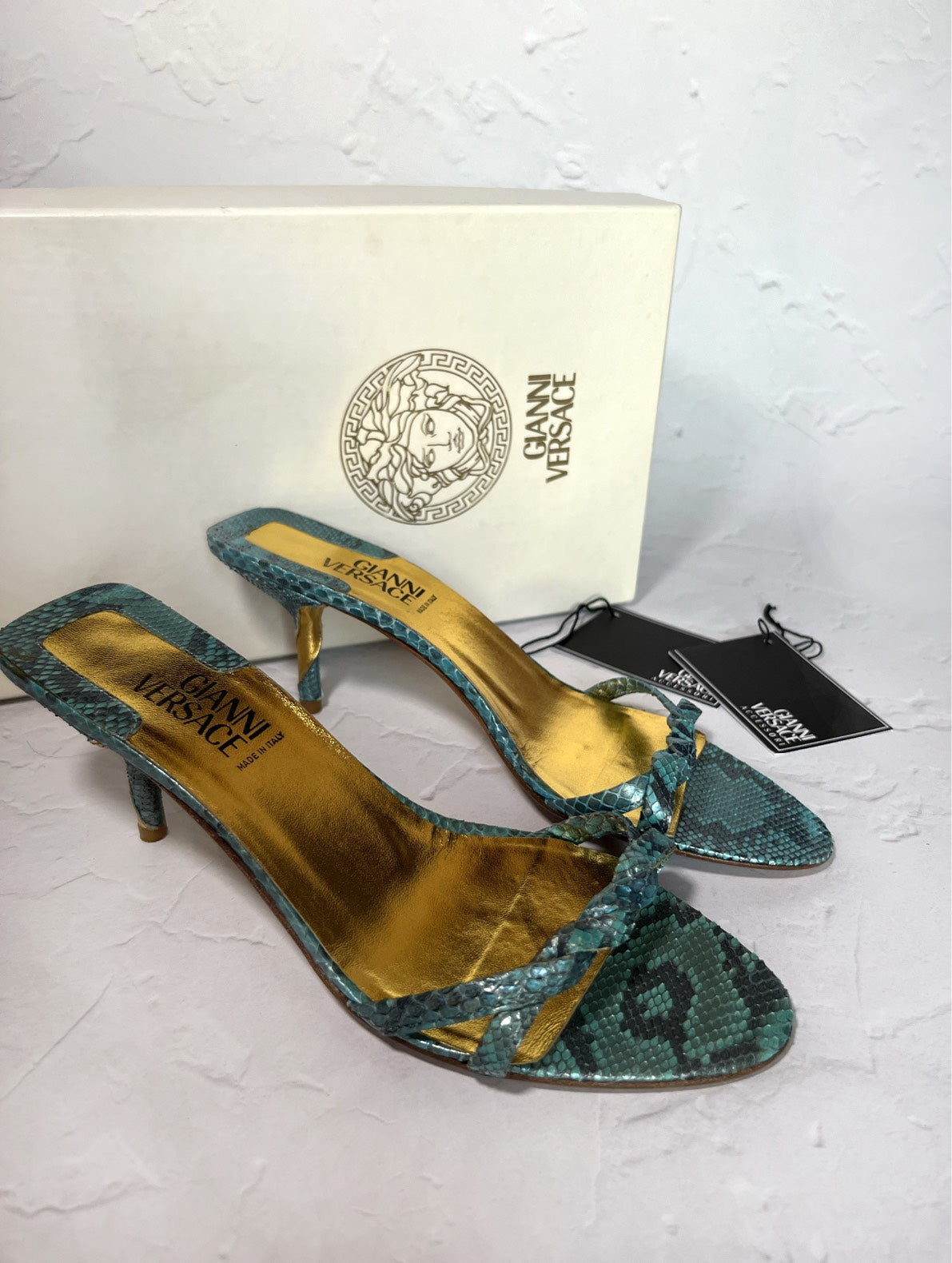 Gianni Versace Python Mules