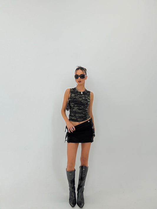 Versace Buckle Mini Skirt