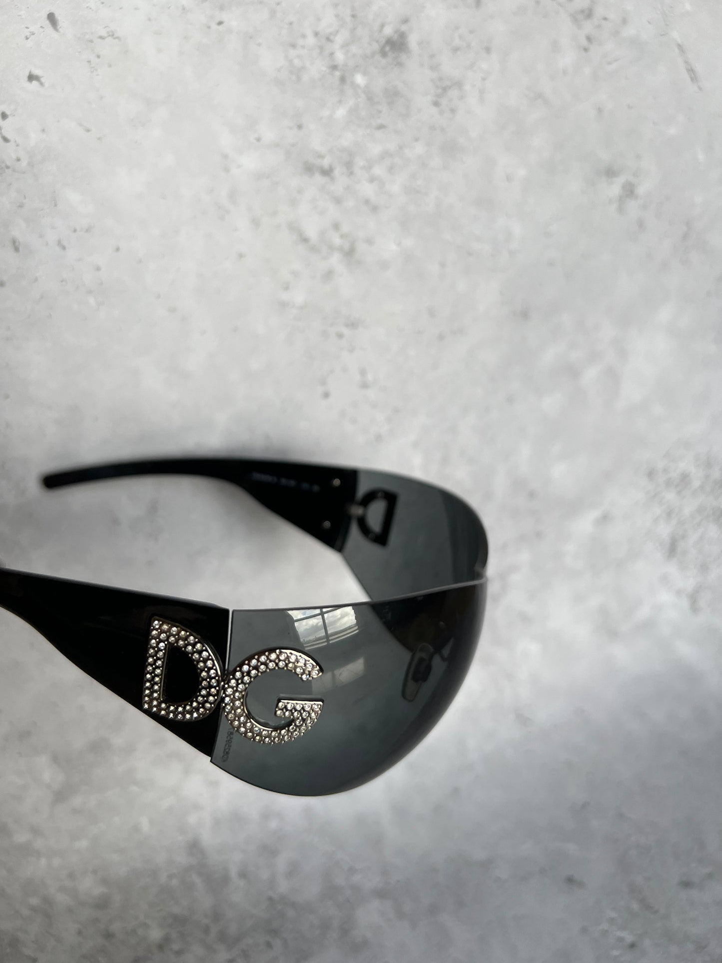 D&G Diamanté Shield Sunglasses
