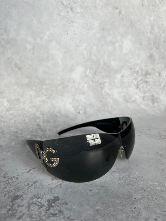 D&G Diamanté Shield Sunglasses