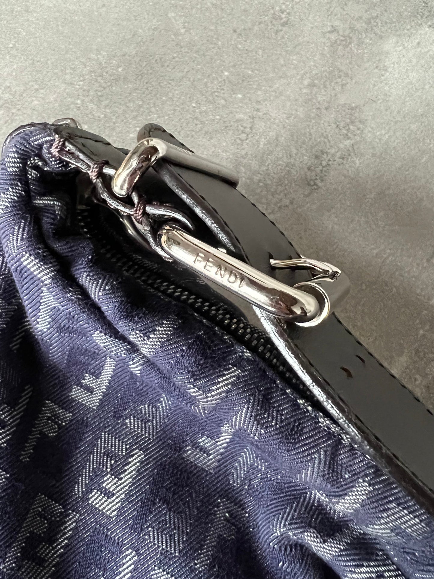 Fendi Zucca Print Denim Bag