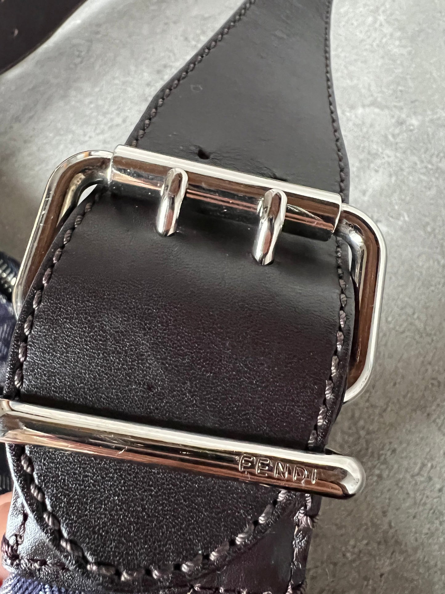 Fendi Zucca Print Denim Bag