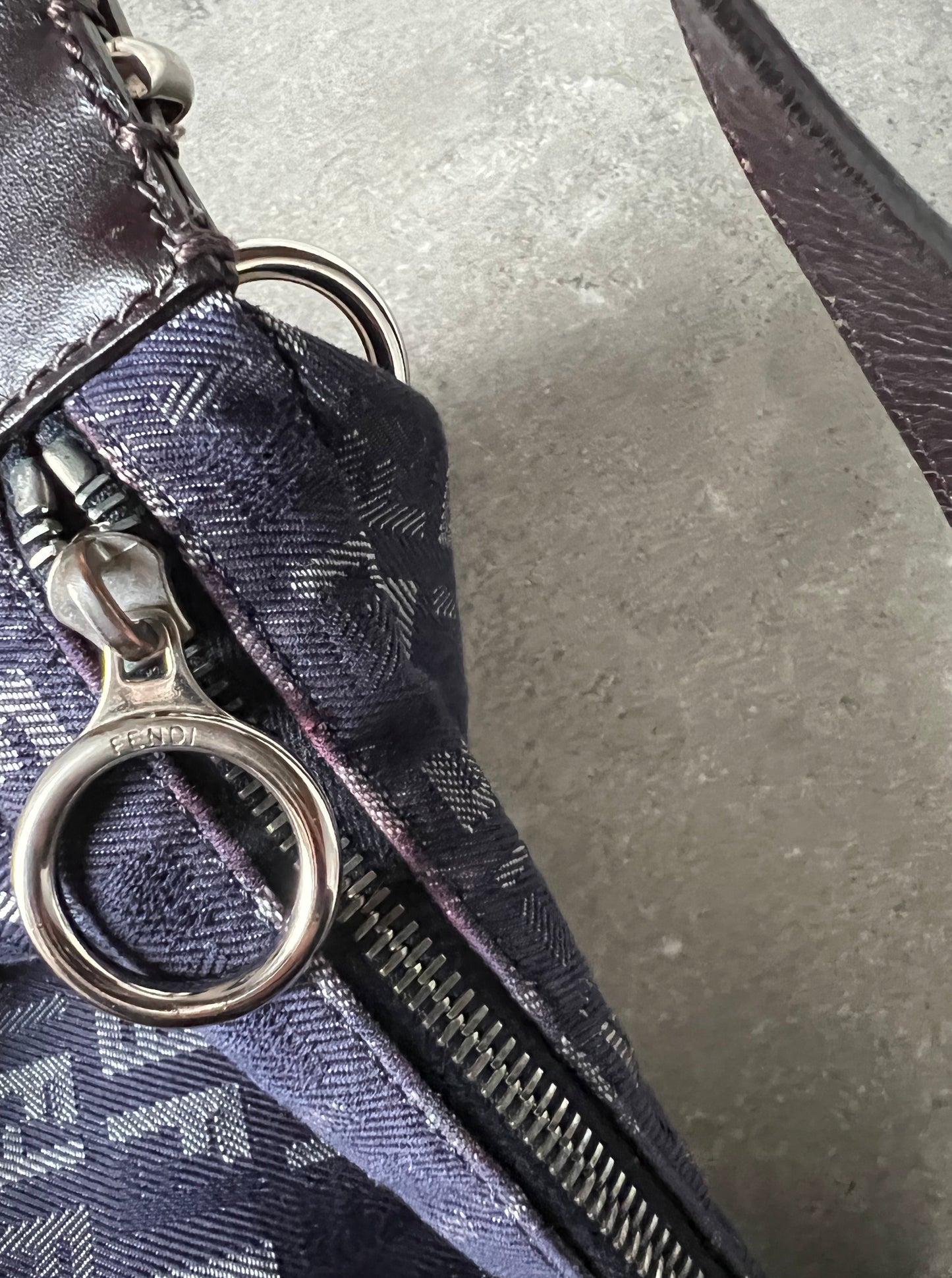 Fendi Zucca Print Denim Bag
