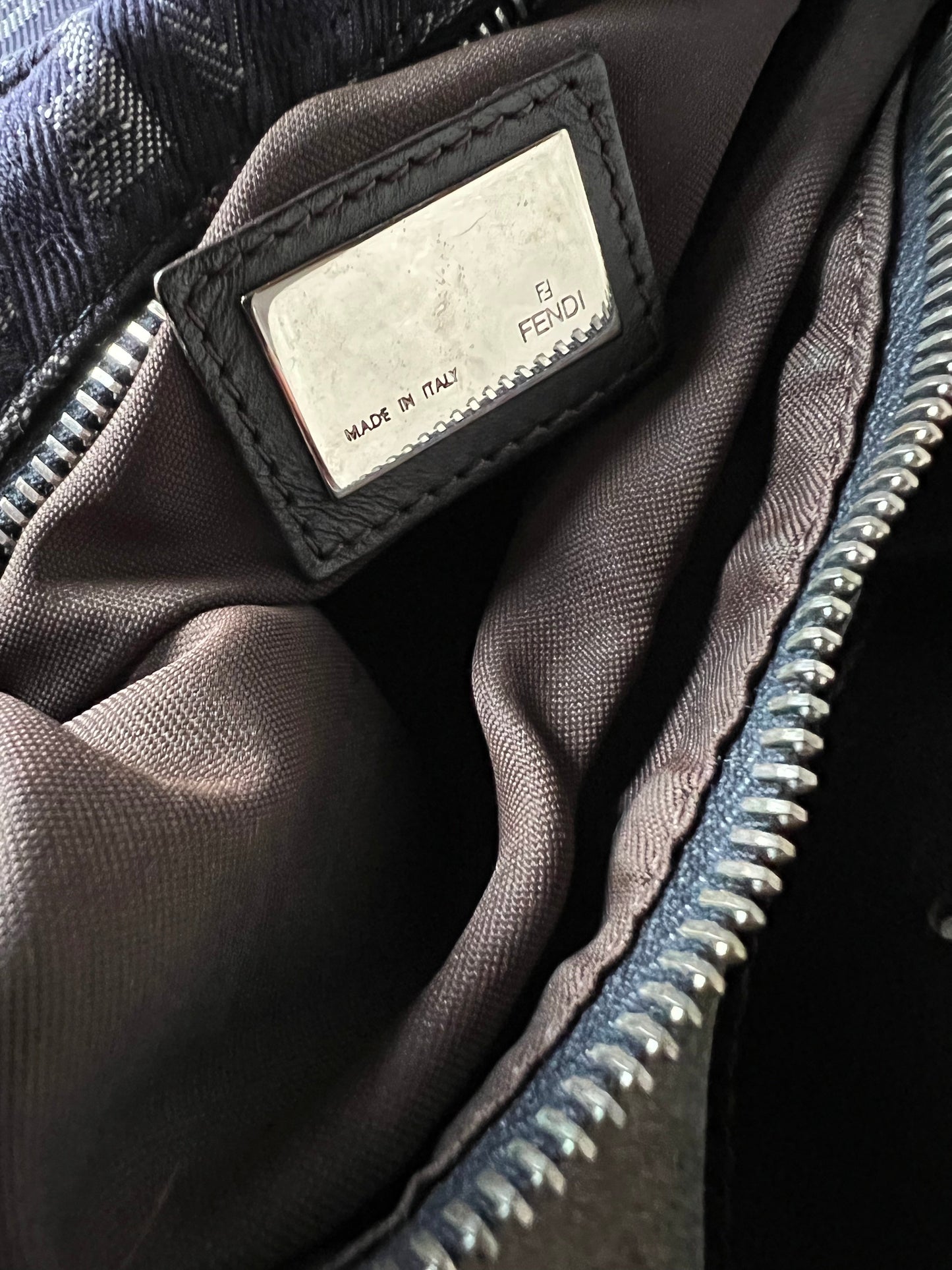 Fendi Zucca Print Denim Bag
