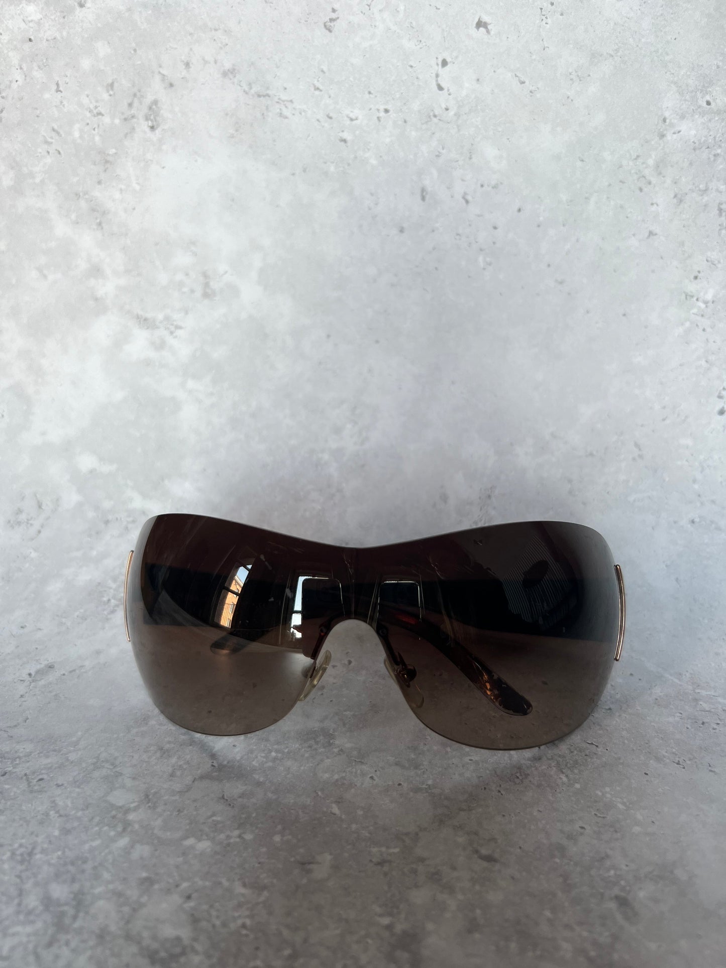 Versace Brown Shield Sunglasses
