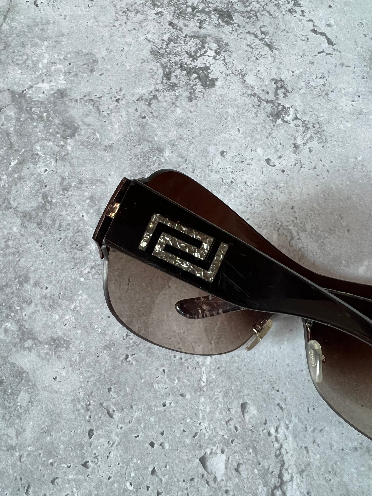Versace Brown Shield Sunglasses